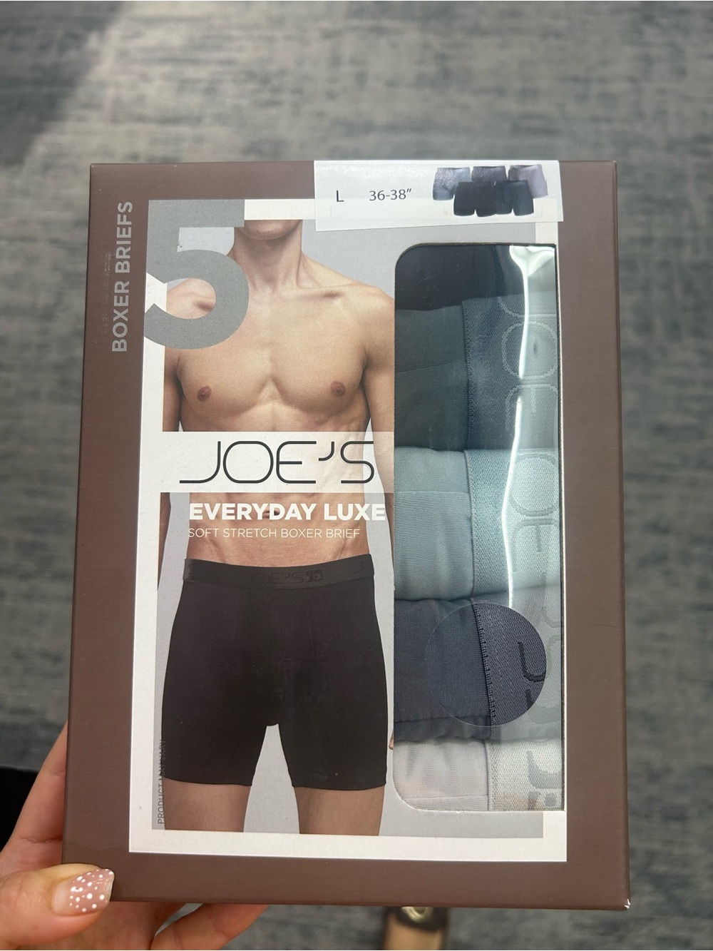 Joe's Everyday Luxe Men's soft stretch Boxer Briefs 5 pack size L